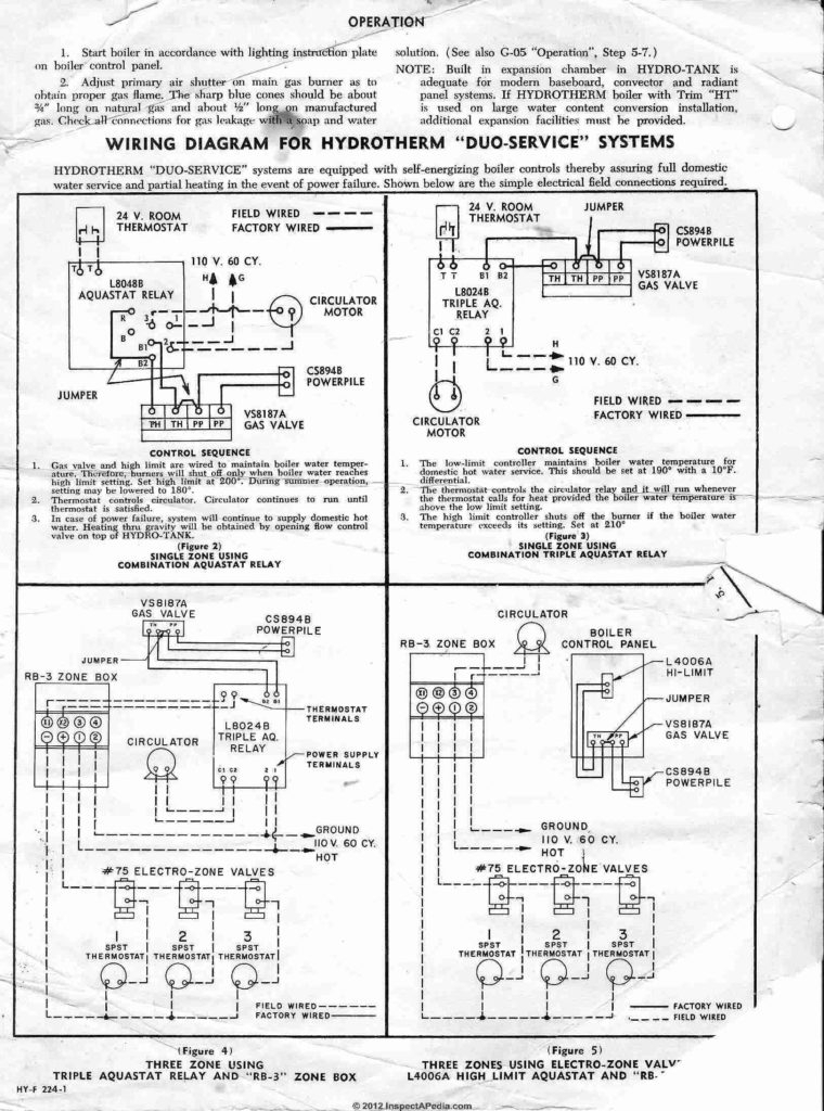 Honeywell Aquastat L6006C Wiring Diagram