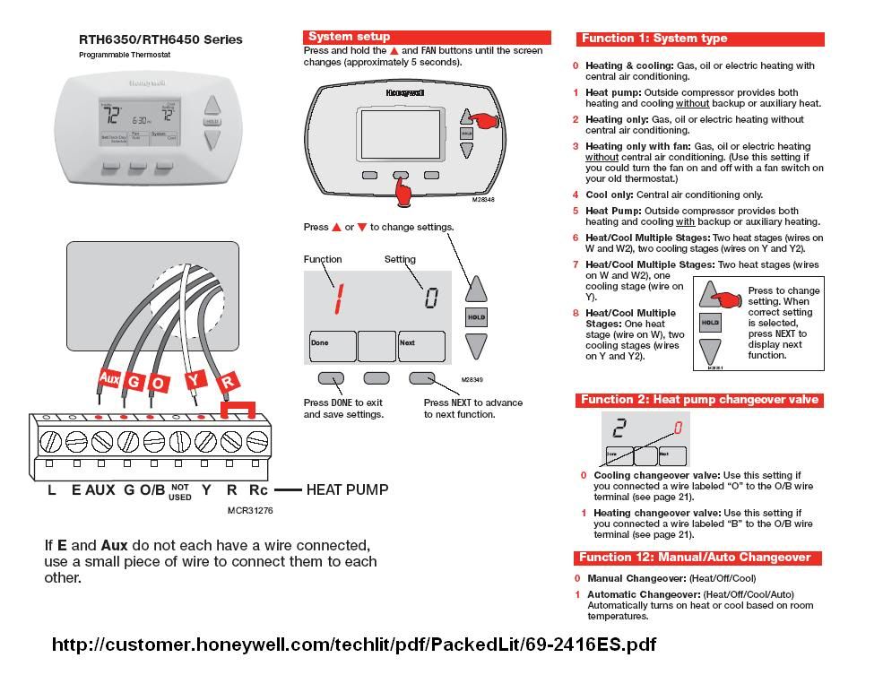 Honeywell Thermostat Rth6350d Wiring Diagram