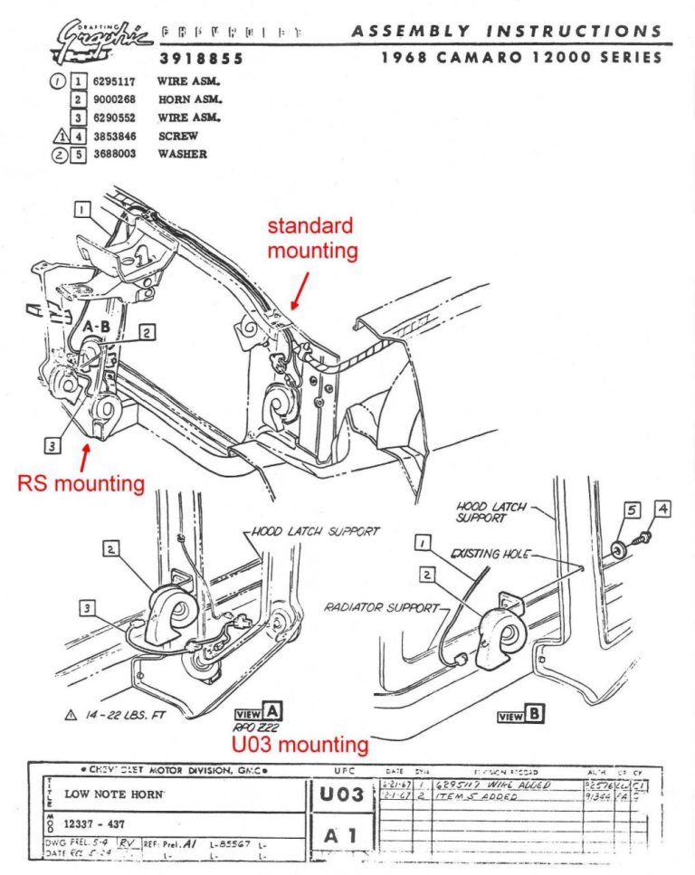 1968 Camaro Horn Wiring Diagram