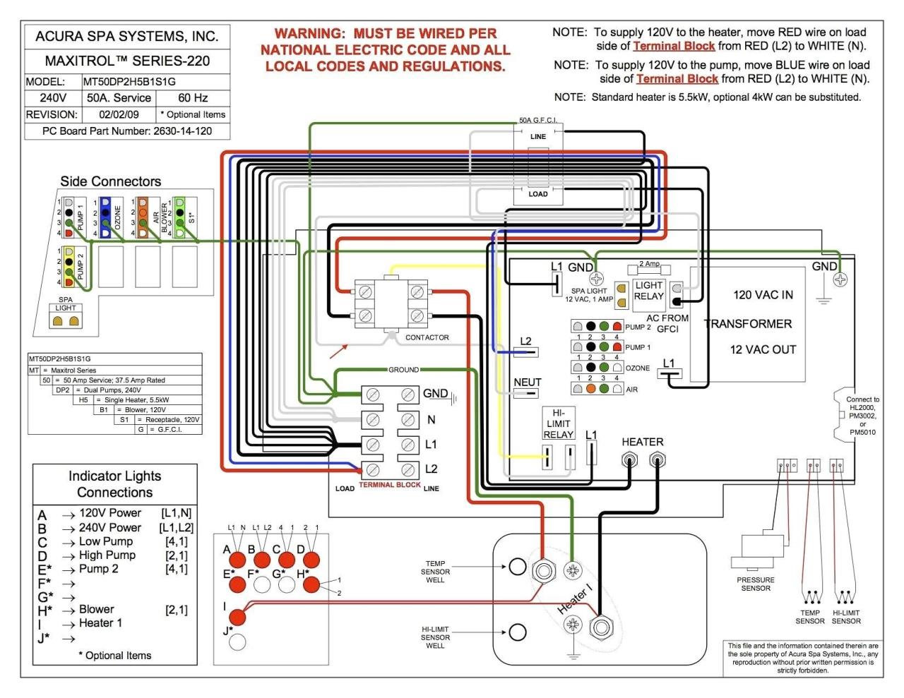 Hot Tub Wiring Schematic Free Wiring Diagram