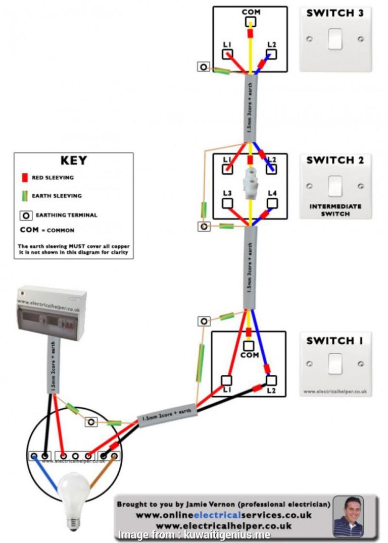3 Wire Light Fixture Wiring Diagram