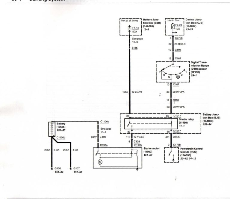 2004 Ford Explorer Starter Wiring Diagram