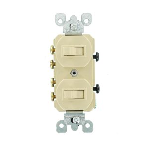 Leviton 15 Amp Commercial Grade Combination Two 3Way Toggle Switches