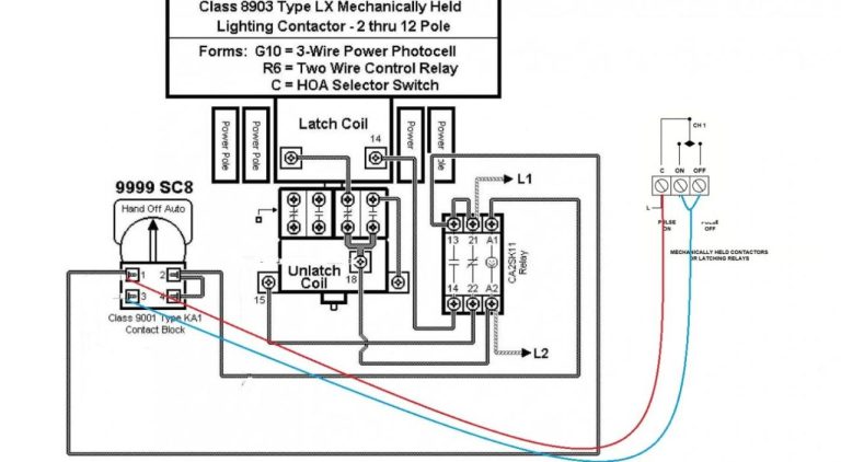 Lighting Contactor Wiring Diagram With Switch