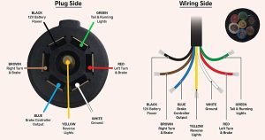 Trailer Wiring Diagram 7 Pin Round Amazon Com Online Led Store 12ft 7