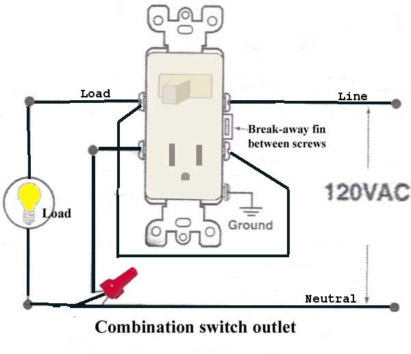 Light Switch Receptacle Combo Wiring Diagram