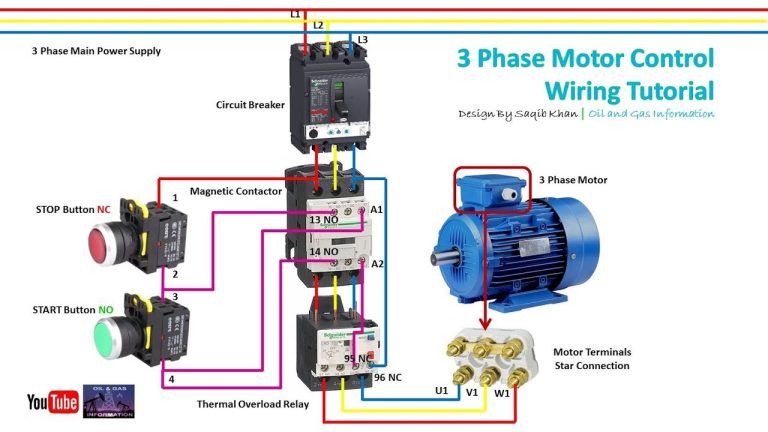 3 Phase Motor Wiring Diagram 4 Wire