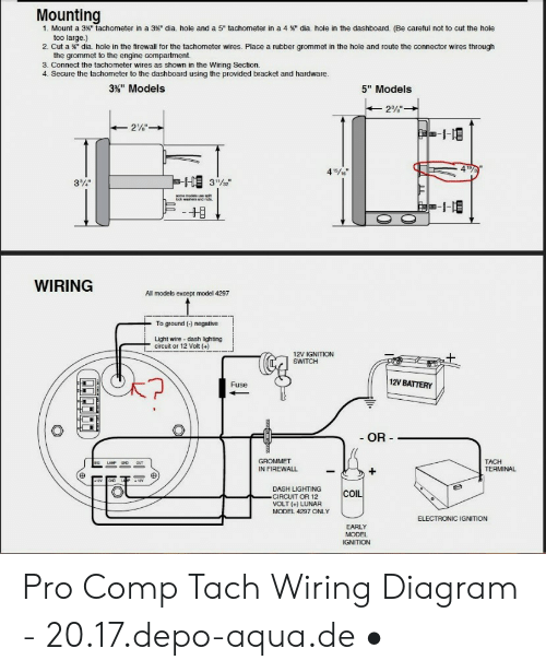 Pro Comp Tach Wiring Diagram Wiring Diagram