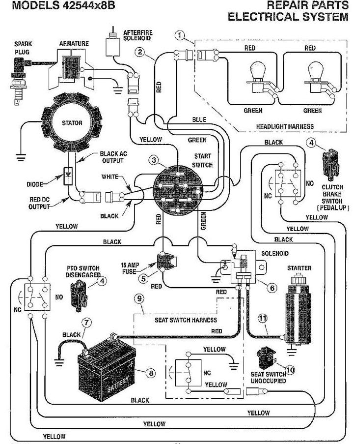 Murray Lawn Mower Ignition Switch Wiring Diagram