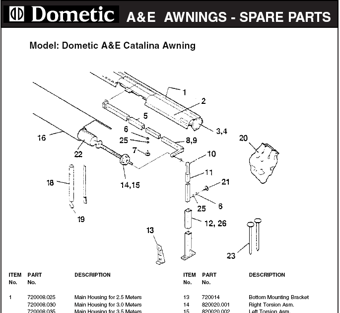 Dometic Electric Awning Switch Wiring Diagram