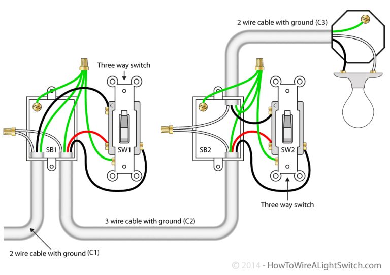 Three Way Switch Diagram One Light