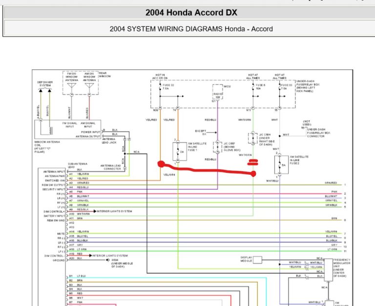 92 Honda Accord Radio Wiring Diagram