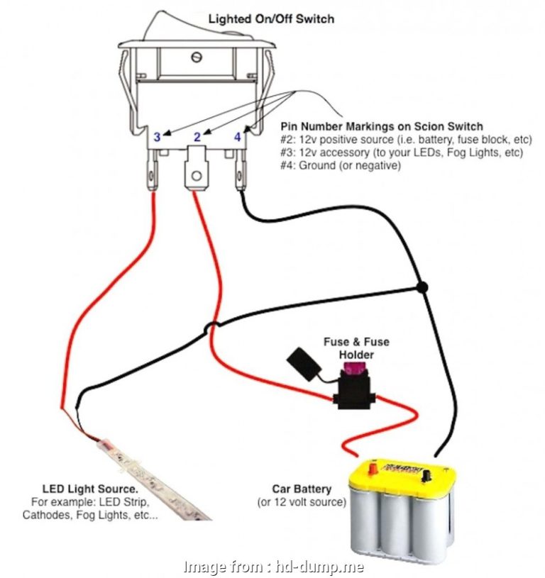 12V Lighted Toggle Switch Wiring Diagram