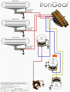 Wiring Diagram For 2 Humbucker Guitar With 3 Way Import Lever Switch 1
