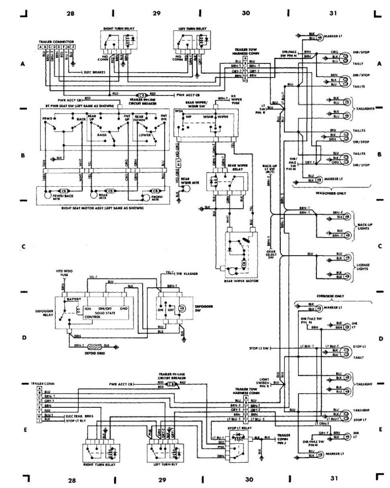 1991 Jeep Cherokee Radio Wiring Diagram
