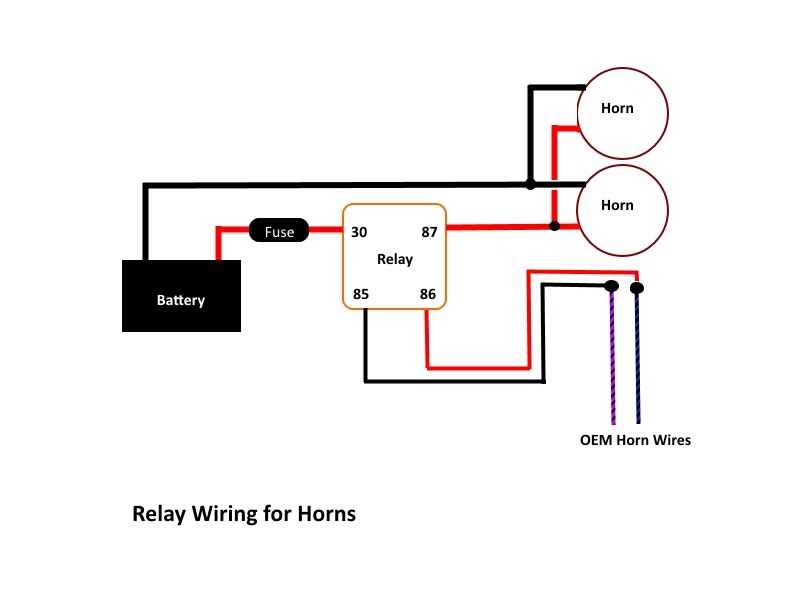 Relay Wiring Diagram Horn