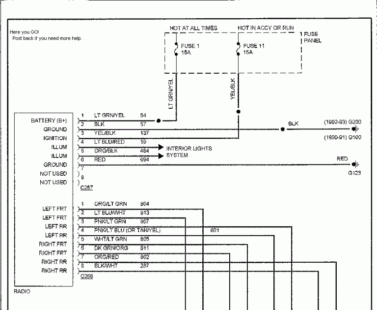 1990 Ford Ranger Stereo Wiring Diagram