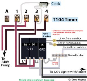 How to wire Intermatic T104 and T103 and T101 timers