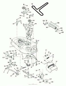 Husqvarna YTH 18542 (96013000200) (200411) Parts Diagram for Mower Deck