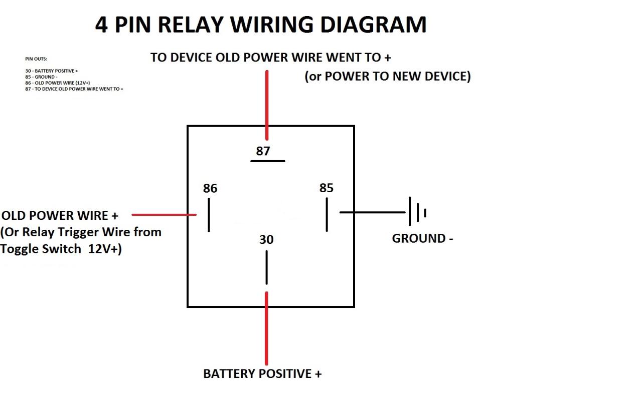 Simple 4 Pin Relay Diagram DSMtuners