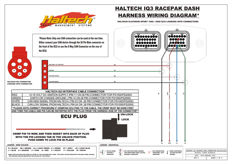 harness wiring diagram* haltech iq3 racepak dash Manualzz