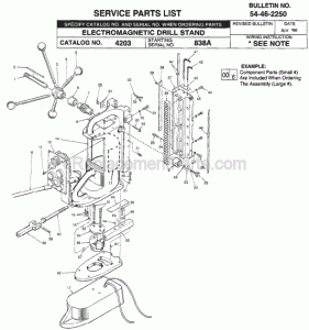 Milwaukee 4203 Parts List and Diagram (SER 838A)