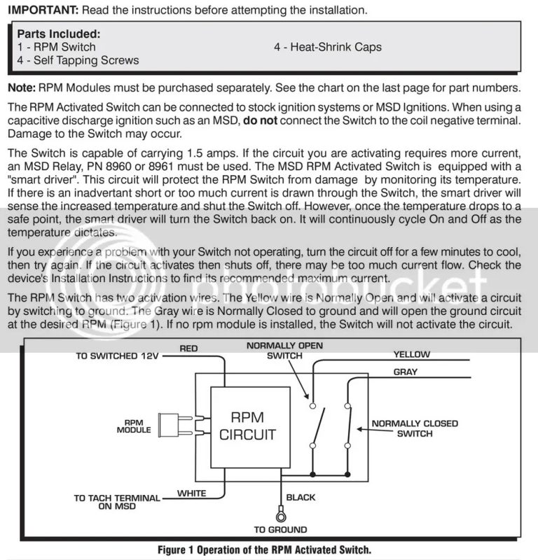 Msd Rpm Activated Switch 8950 Wiring Diagram
