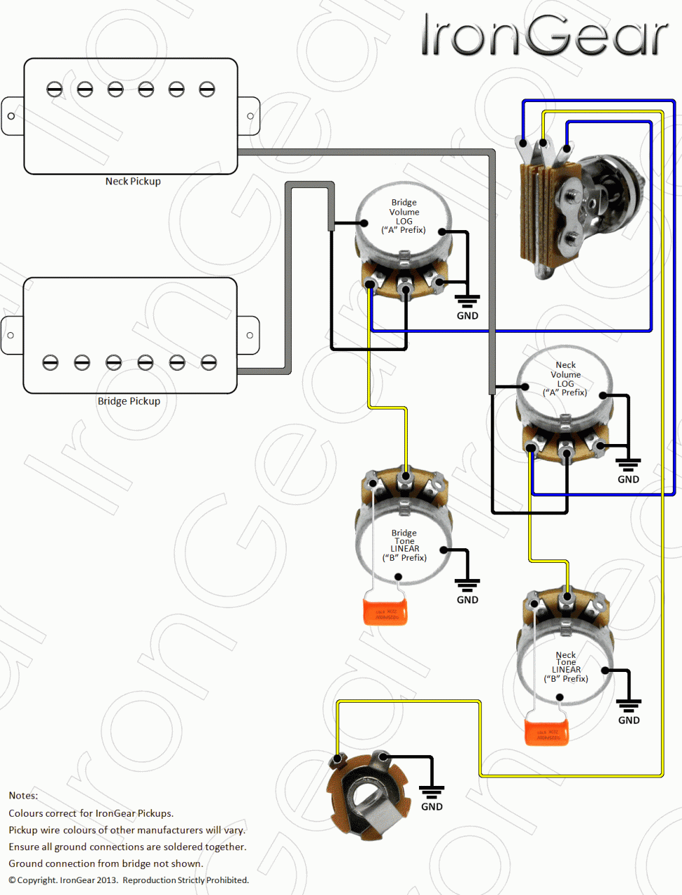 P90 Wiring Diagram 1 Volume 1 Tone