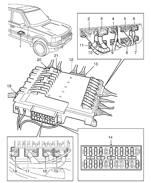 Range Rover P38 Radio Wiring Diagram