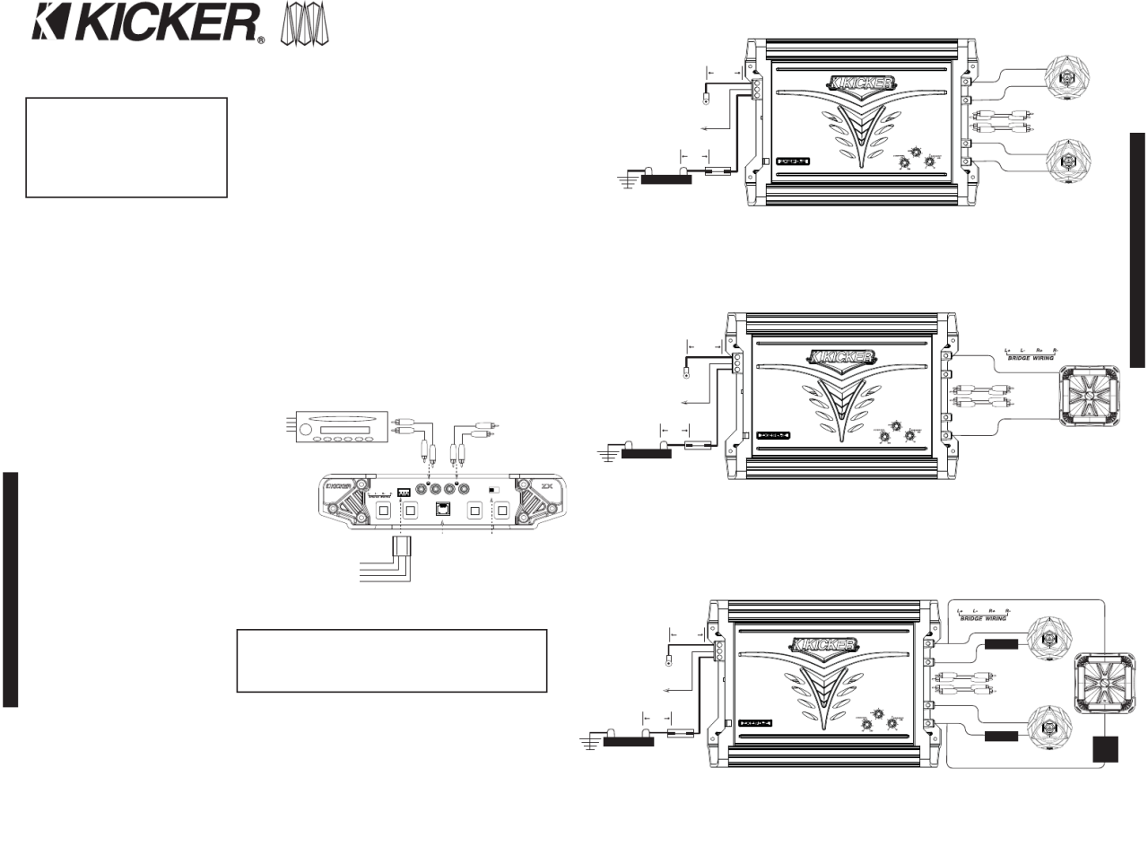 Kicker Cxa1800.1 Wiring Diagram