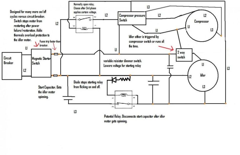 Three Phase Air Compressor Wiring Diagram