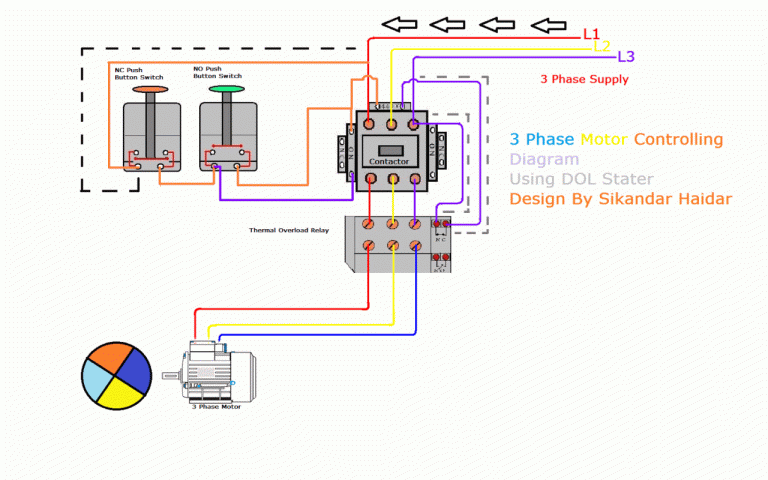 Single Phase To Three Phase Starter Wiring Diagram