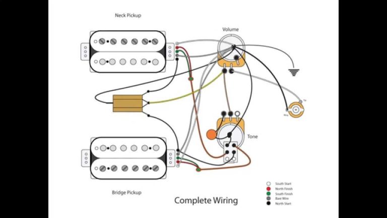 Wiring Diagram 2 Pickup 1 Volume 1 Tone