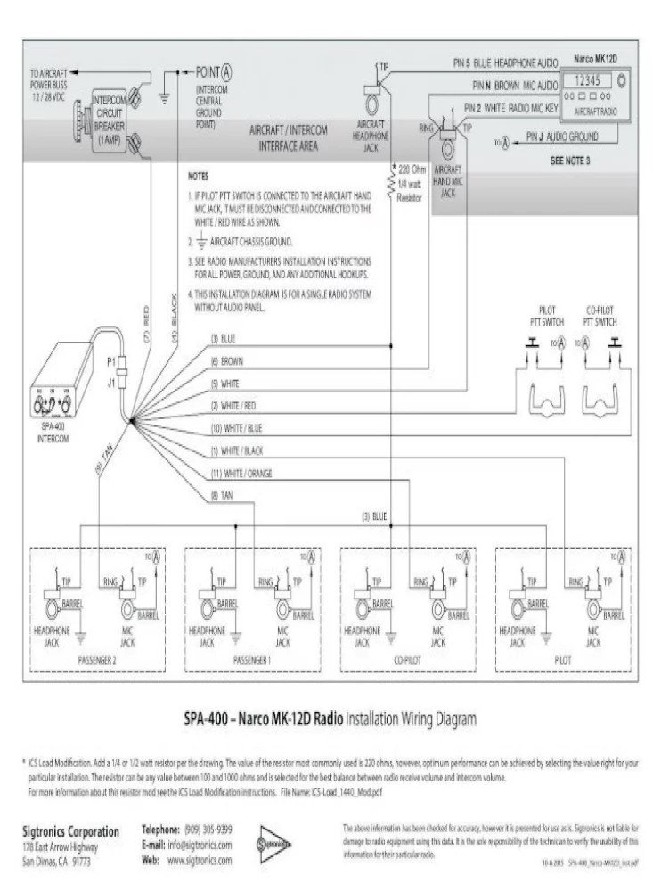 Sigtronics Spa 400 Wiring Diagram