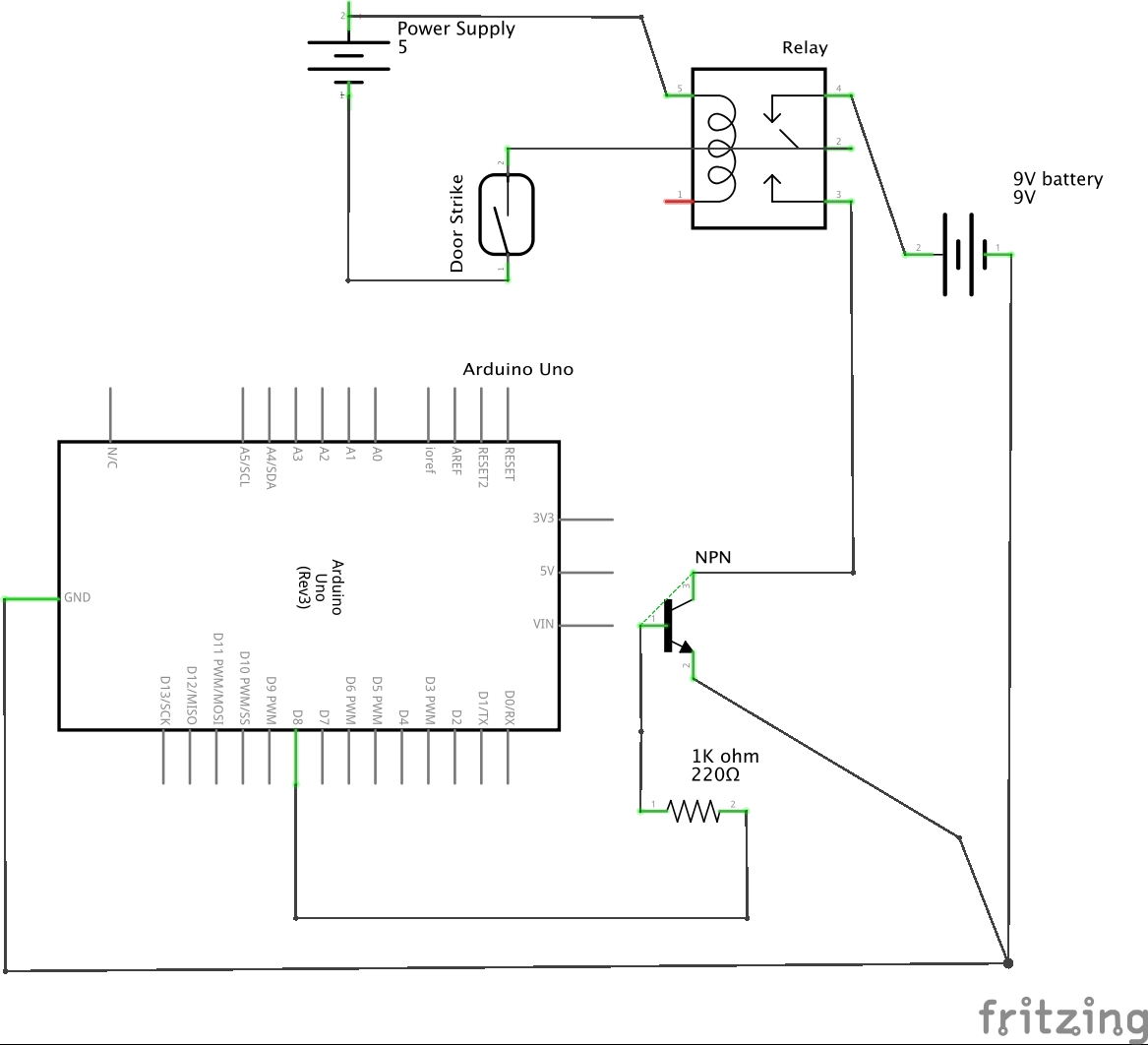 problem with connecting the Arduino with 12V electric door strike