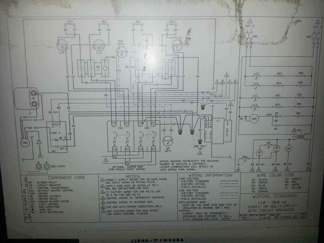 Rheem Air Handler Wiring Schematic
