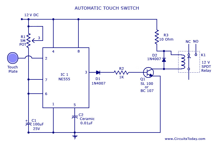 Touch Lamp Control Wiring Diagram