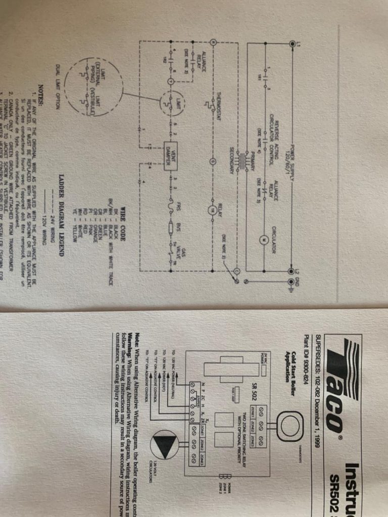 Taco Sr502 Wiring Diagram