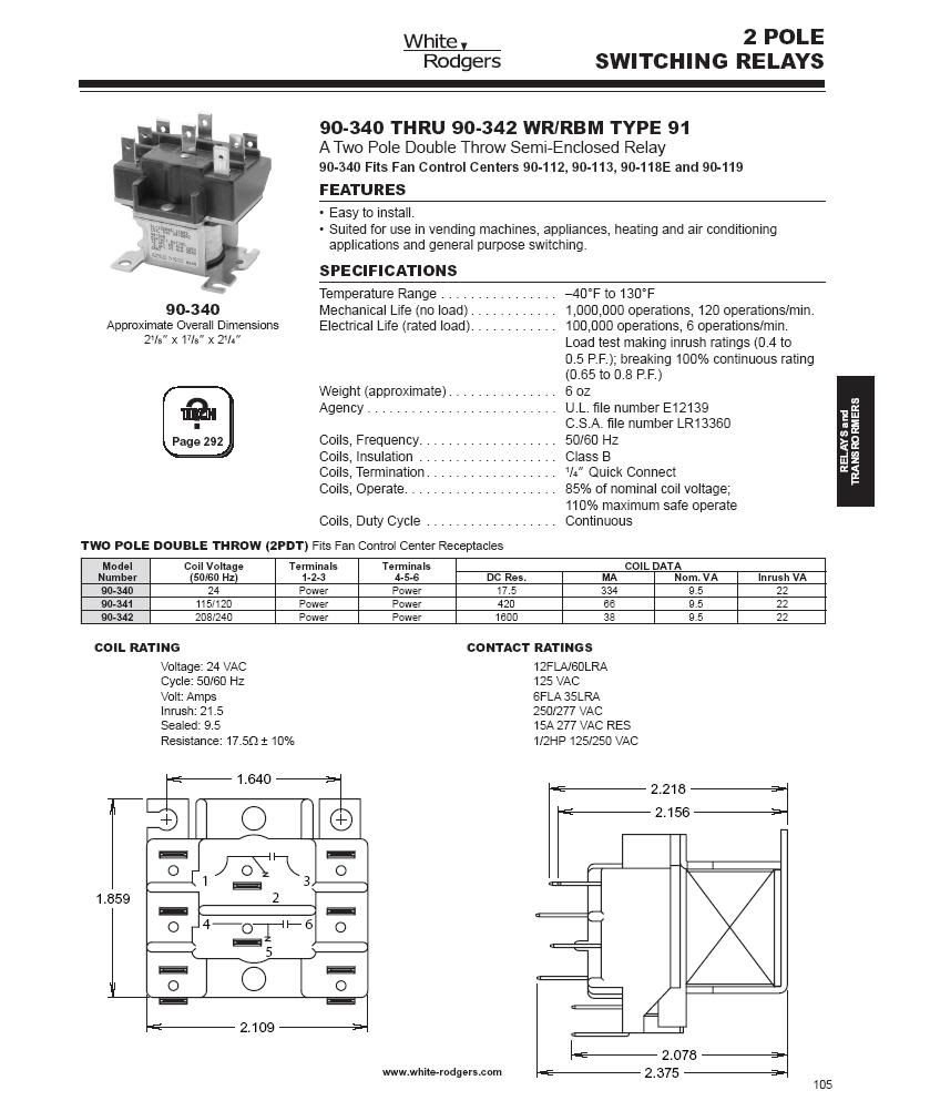 White Rodgers 90380 Wiring Diagram