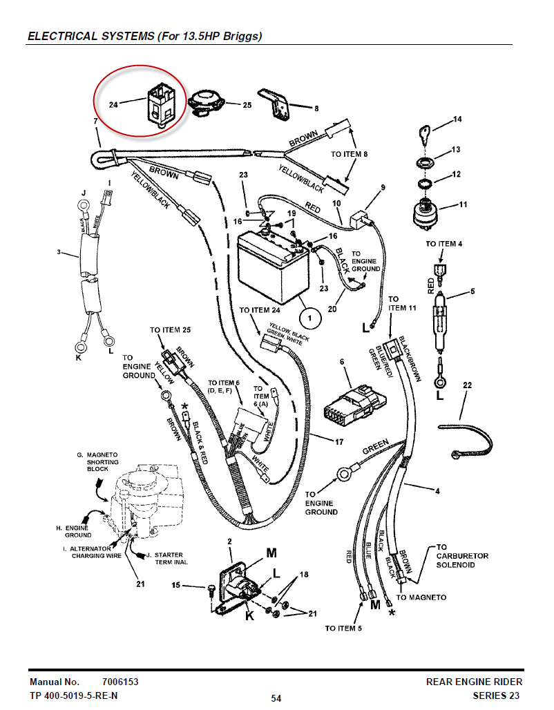 Wiring Diagram For Snapper Rear Engine Riding Mower Wiring23