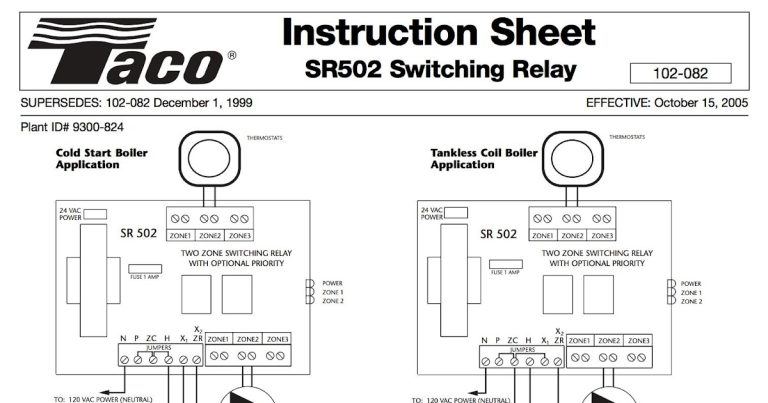 Taco 571 Zone Valve Wiring Diagram