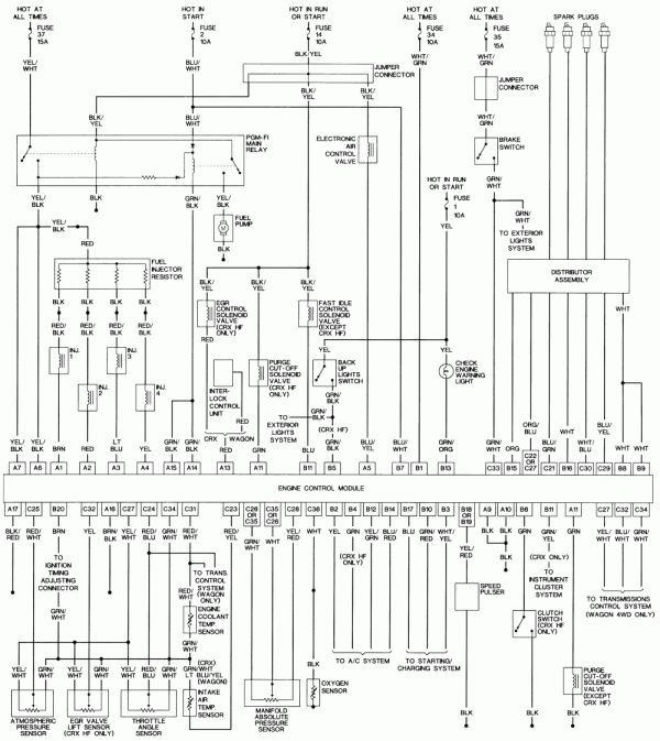 1991 Honda Crx Wiring Diagram
