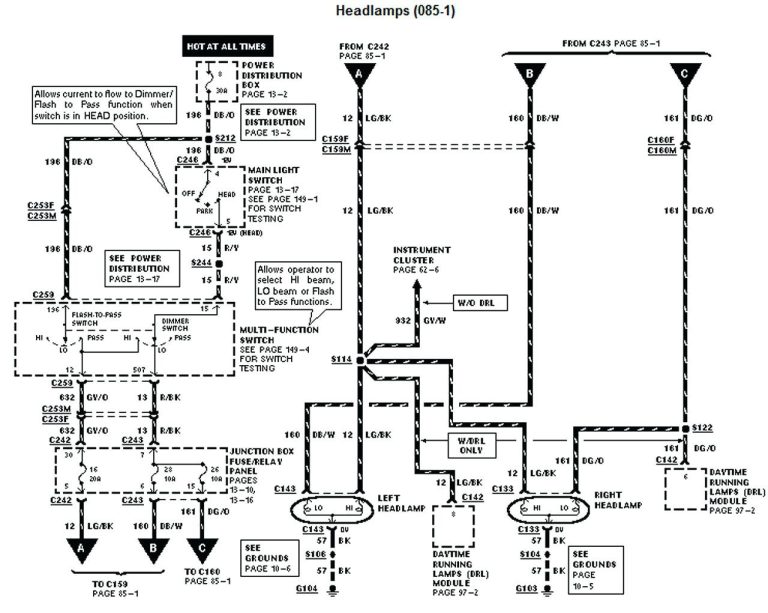 2000 Mustang V6 Radio Wiring Diagram