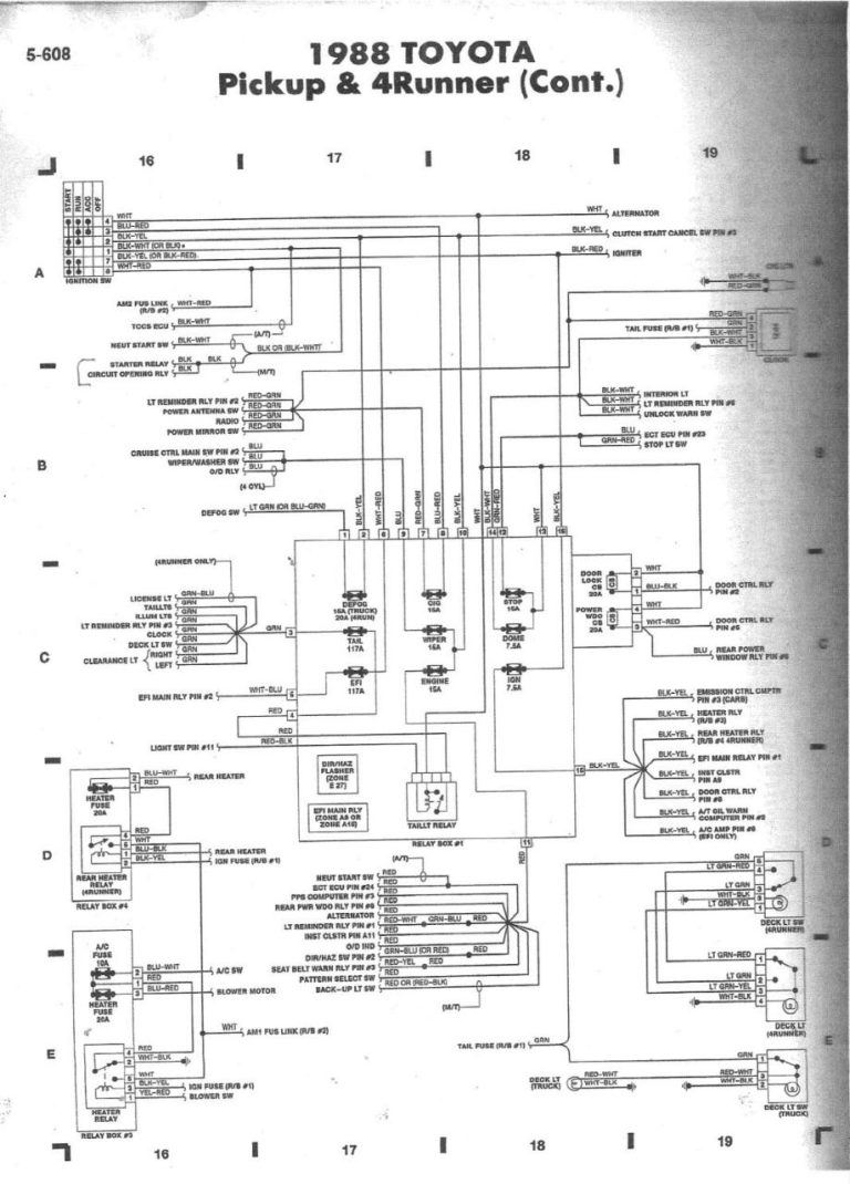 1997 Toyota 4Runner Wiring Diagram