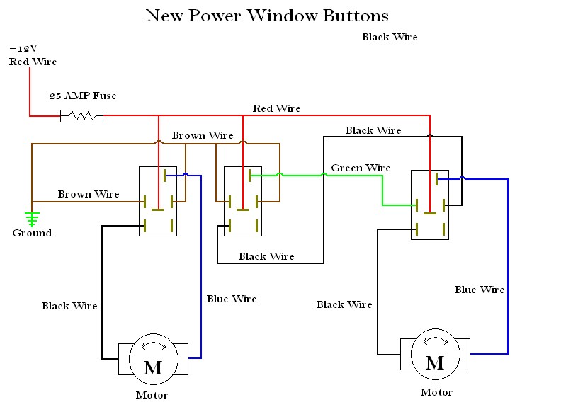 Universal Power Window Wiring Diagram Wiring Diagram and Schematics