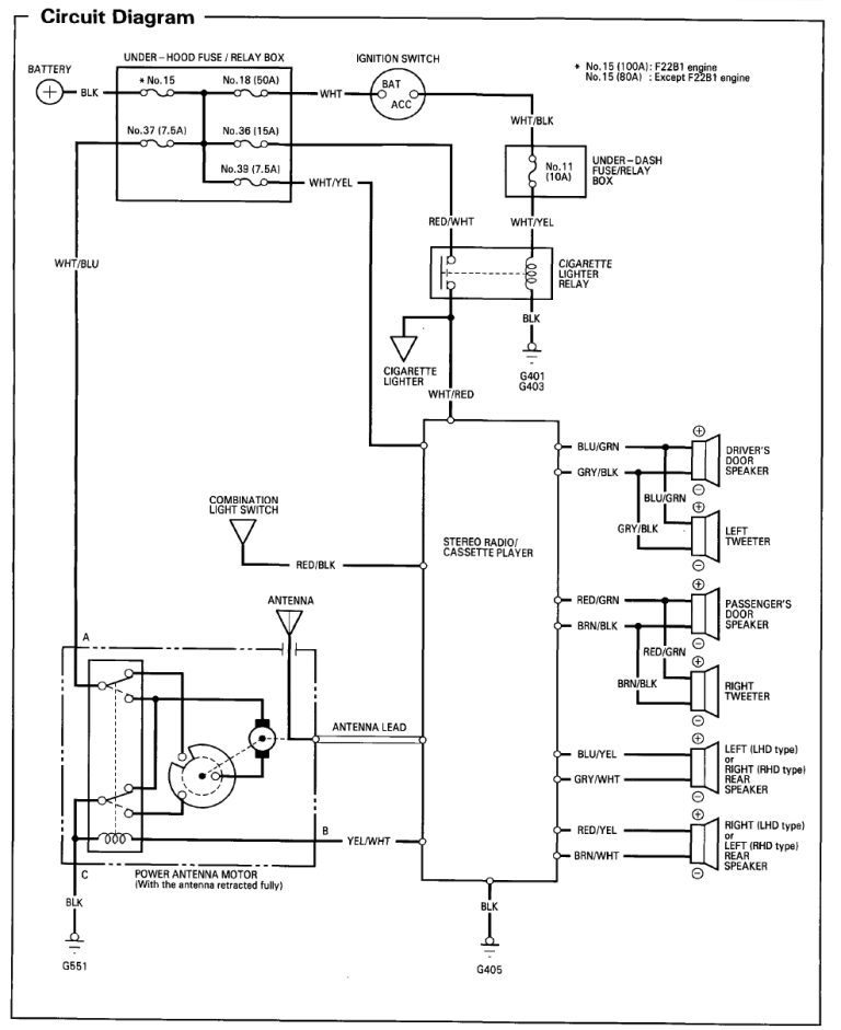 1994 Honda Civic Radio Wiring Diagram