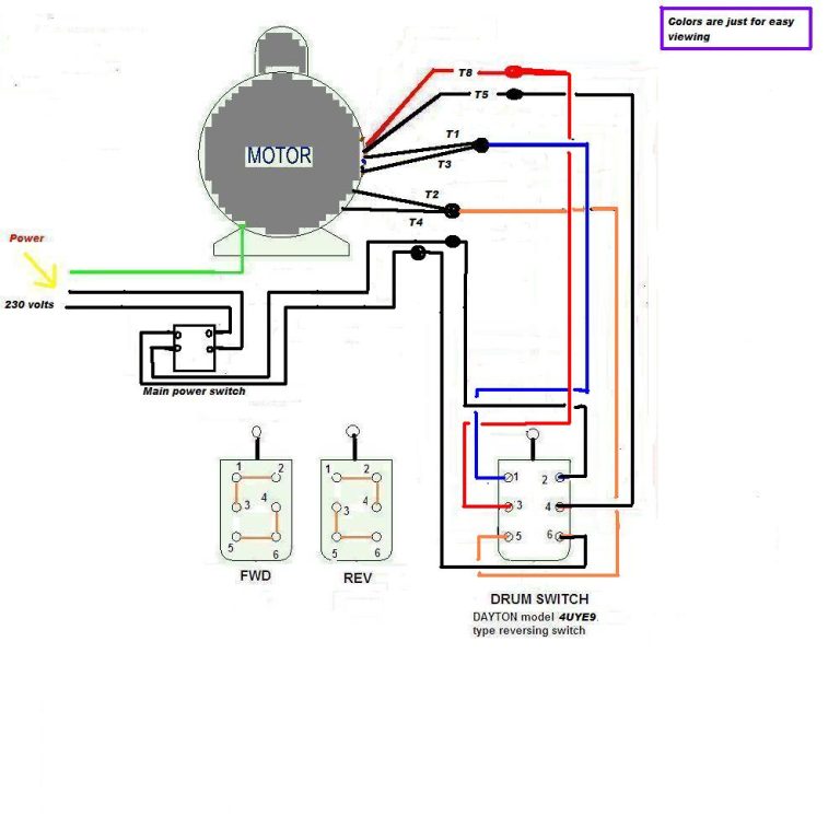 4 Wire Single Phase Motor Wiring Diagram