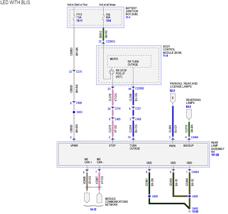 2003 Ford F150 Tail Light Wiring Diagram