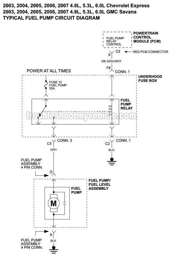 2003 Chevy Silverado Fuel Pump Wiring Diagram