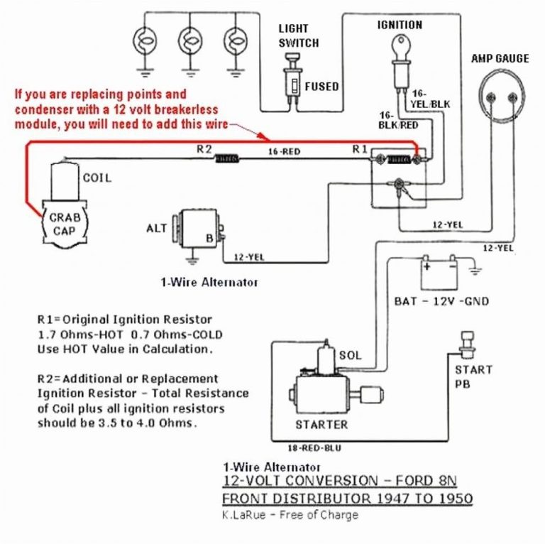 8N Ford Tractor Wiring Diagram 6 Volt